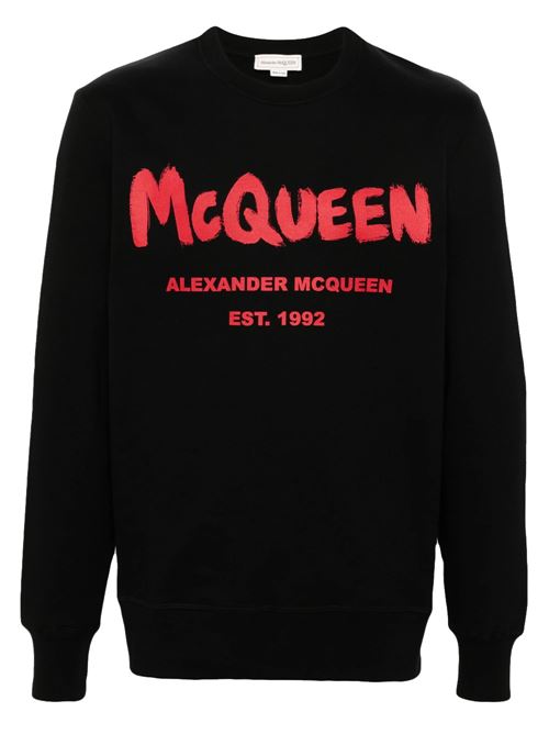 Felpa con stampa logo ALEXANDER MCQUEEN | 688713QTAAB0509